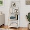 White 4 Shelf Ladder Bookshelf - Free Standing Tiered Bookcase